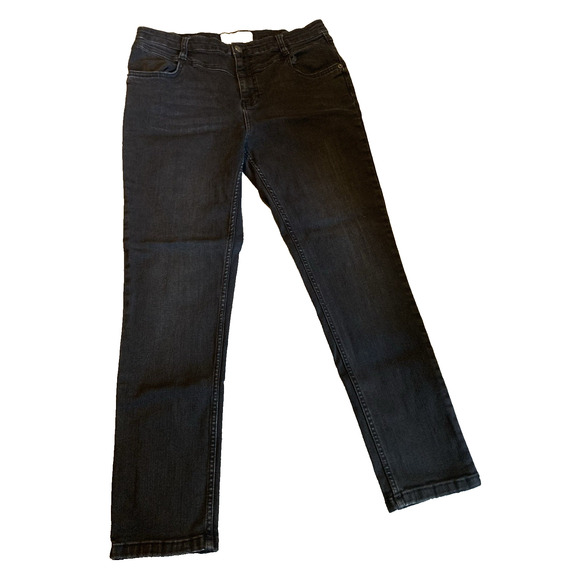 Free People Denim - Free People Women’s Black Skinny Jeans Size 31 Dark Wash 90's Grunge